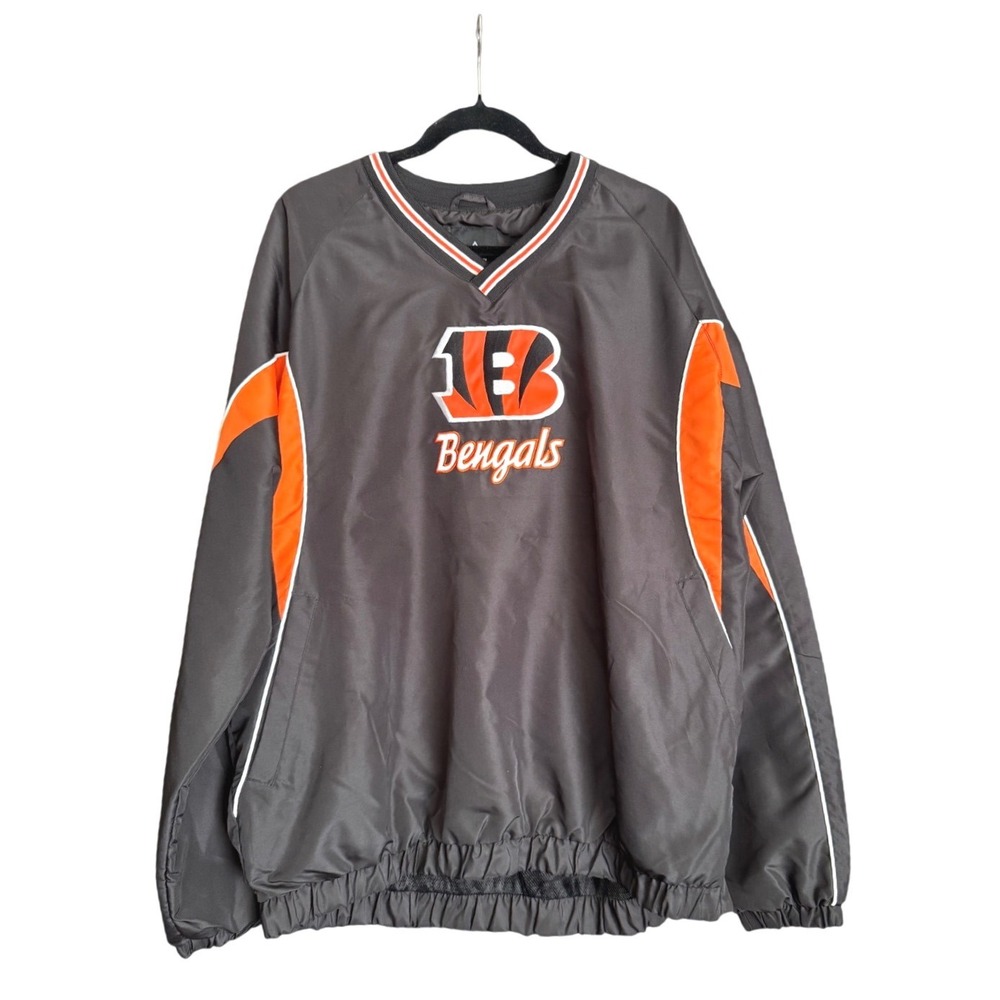 Vintage Cincinnati Bengals G-III NFL Pullover Windbreaker Jacket Black XL